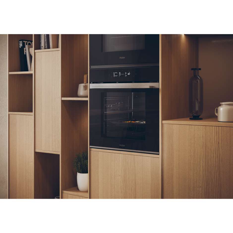 Haier H6 ID25G3YTX Forno elettrico da incasso 78 L Wi-Fi A++ Nero/Inox