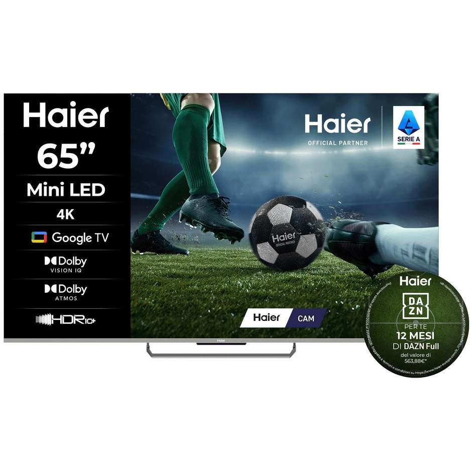 Haier H65M95EUX TV 65" QD-Mini LED 4K Ultra HD Smart TV Nero