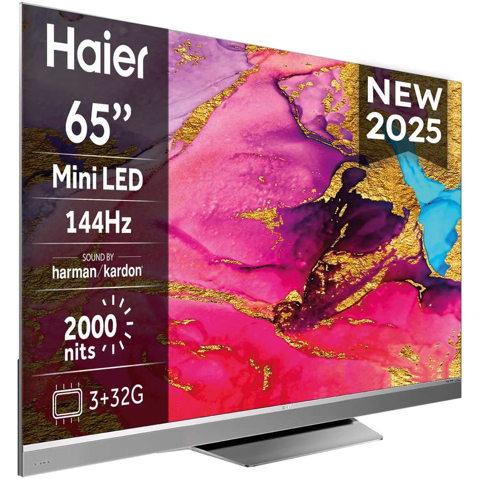 Haier H65M95EUX TV 65" QD-Mini LED 4K Ultra HD Smart TV Nero