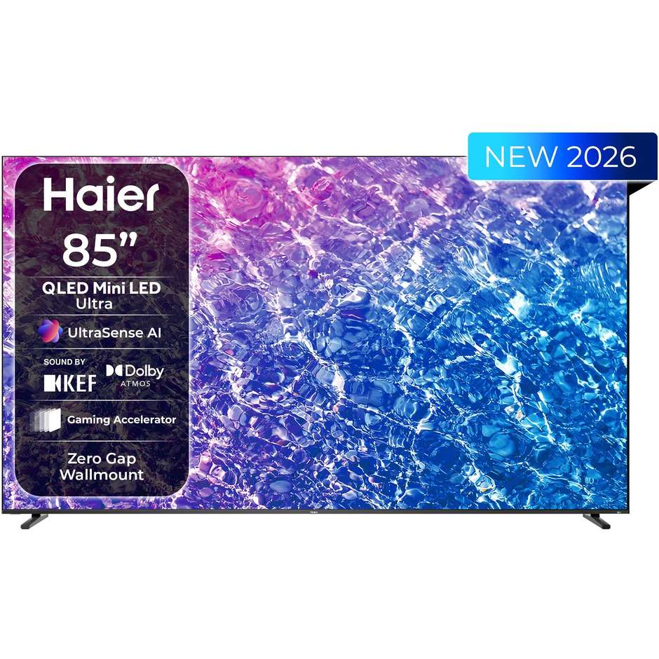 Haier H85M92FUX TV QLED Mini LED 85" 4K 144 Hz Nero