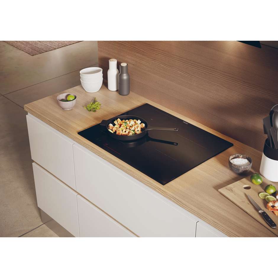 HAIER HAIFB54CIRS Piano Cottura a Induzione 65 cm 4 Zone Touch Control Nero