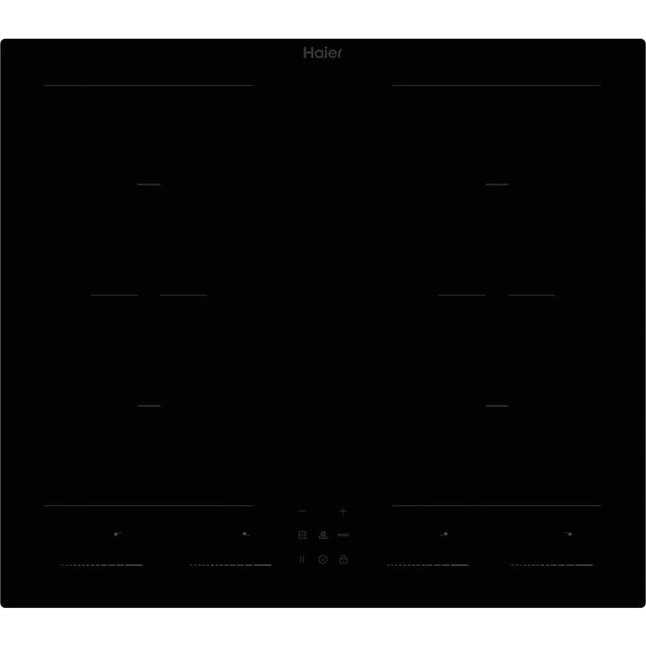 HAIER HAITRIFS64MC Piano Cottura a Induzione 60 cm 3 Zone Zone Flexi Nero