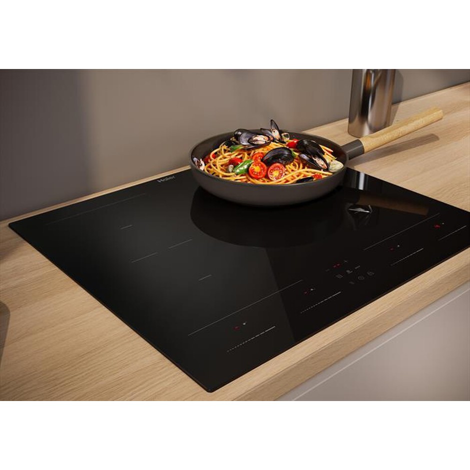 HAIER HAITRIFS64MC Piano Cottura a Induzione 60 cm 3 Zone Zone Flexi Nero