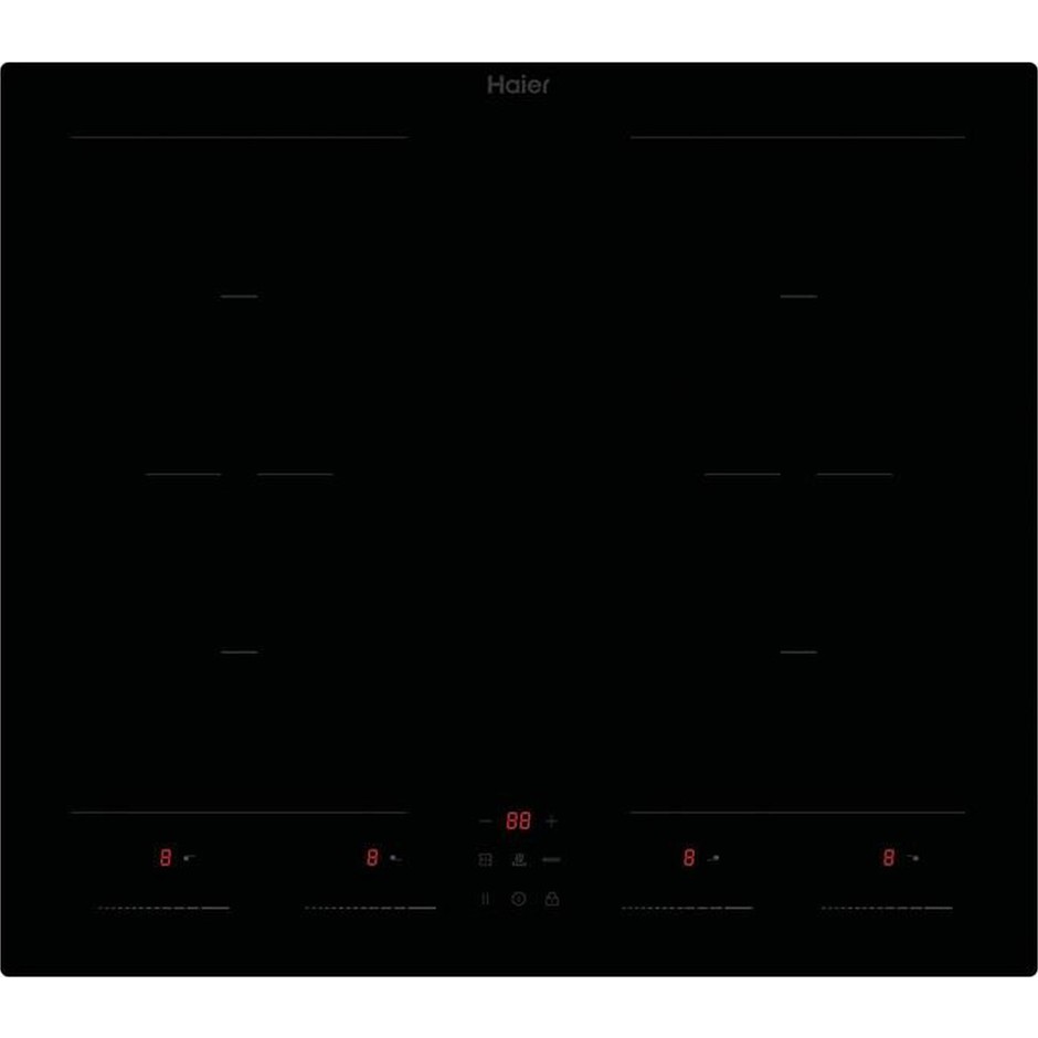 Haier HAITRIFS64MC piano induzione 60 cm, 4 zone Flexy, vetroceramica nera