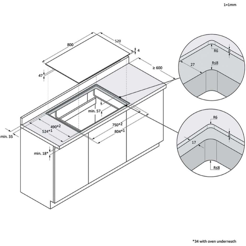 Haier HAMTB86IRCS Piano cottura a induzione da incasso 80 cm 4 Zone di cotture Colore Nero