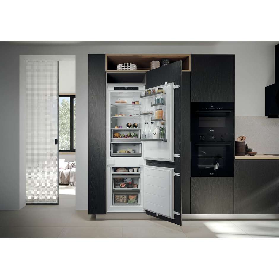 Haier HBQW5518D Frigorifero combinato da incasso Capacita 251 Lt Classe D Colore Bianco