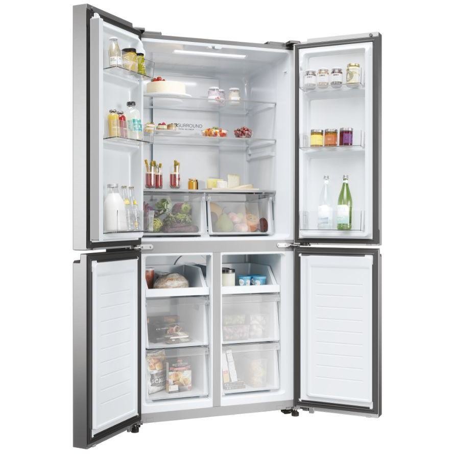 Haier HCR3818ENMM Frigorifero Side by Side Americano 467 Litri Classe E Acciaio Inox