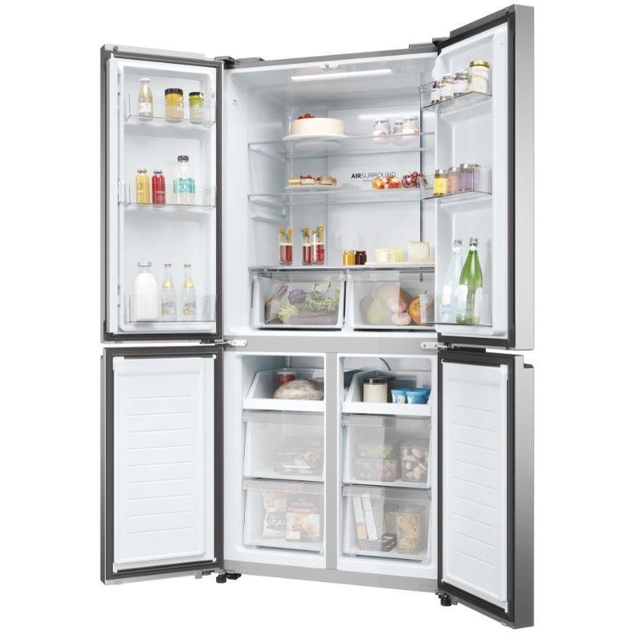 Haier HCR3818ENMM Frigorifero Side by Side Americano 467 Litri Classe E Acciaio Inox