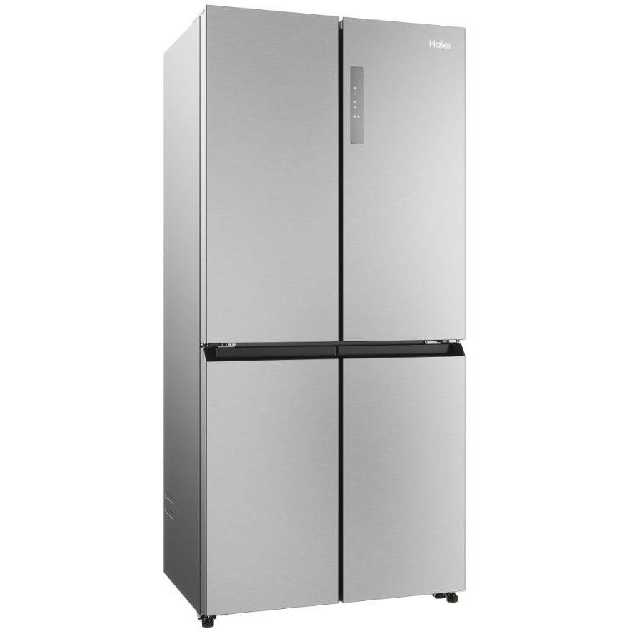 Haier HCR3818ENMM Frigorifero Side by side Capacita 467 Lt Classe E Colore Platino, Acciaio inox