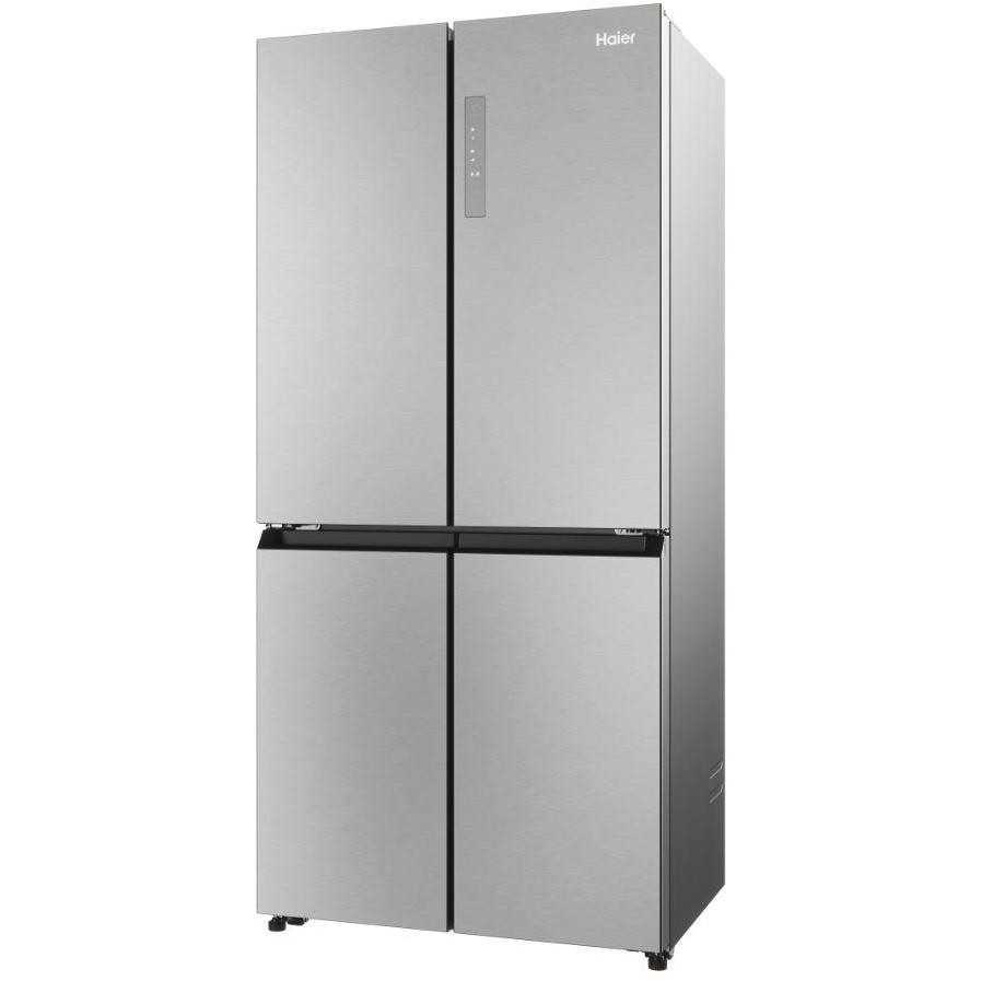 Haier HCR3818ENMM Frigorifero Side by side Capacita 467 Lt Classe E Colore Platino, Acciaio inox