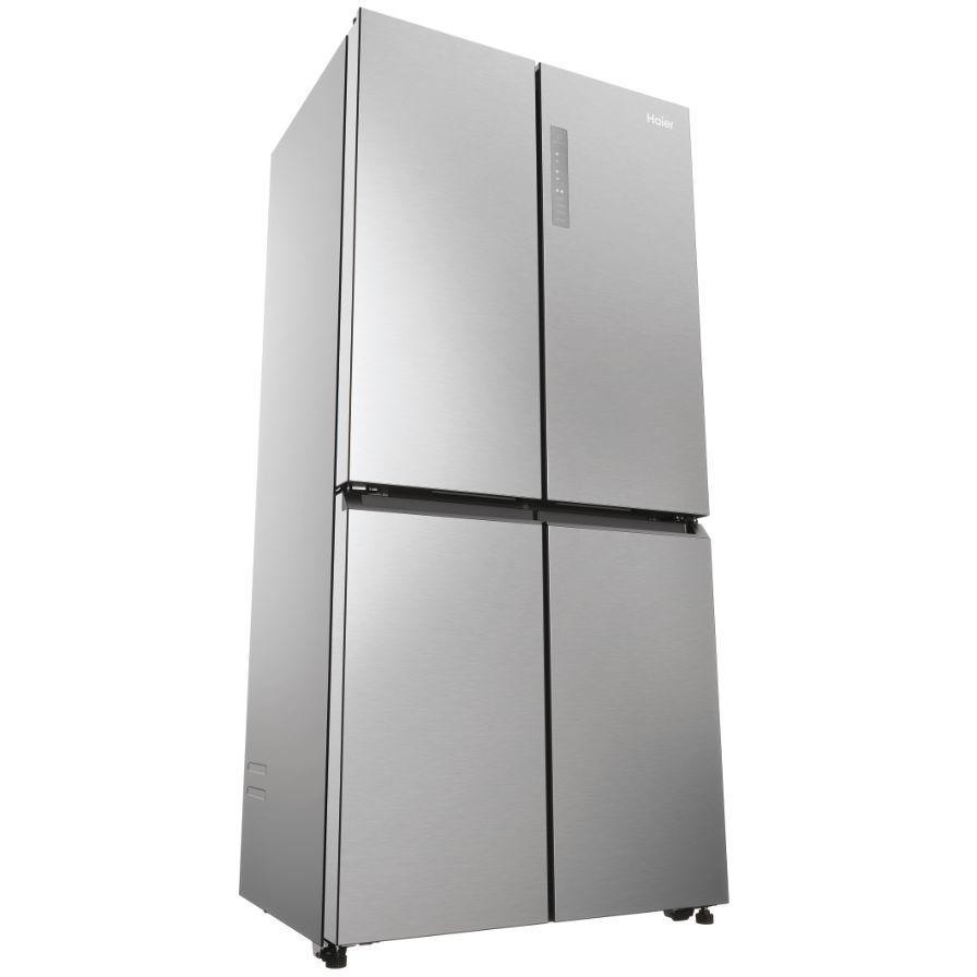 Haier HCR3818ENMM Frigorifero Side by side Capacita 467 Lt Classe E Colore Platino, Acciaio inox