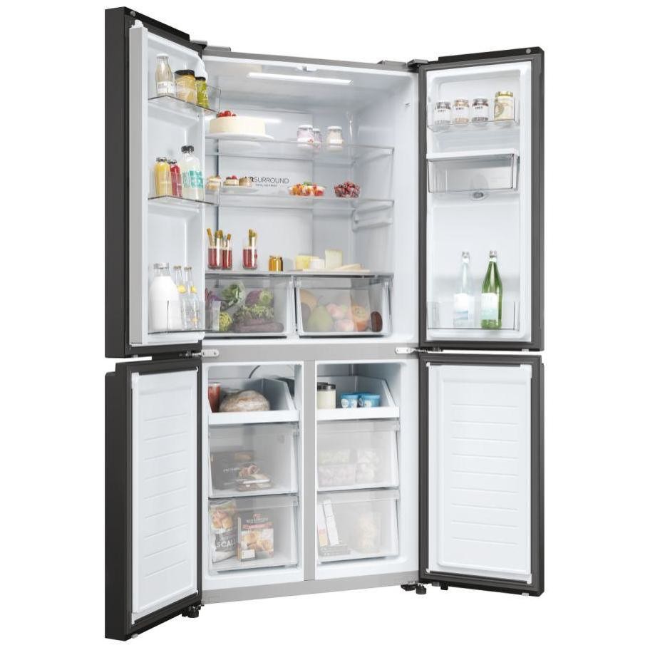 Haier HCR3818EWPT frigorifero 4 porte No Frost 463 L, dispenser acqua, classe E, antracite