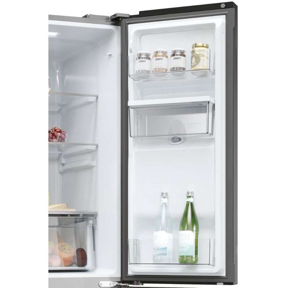 Haier HCR3818EWPT frigorifero 4 porte No Frost 463 L, dispenser acqua, classe E, antracite