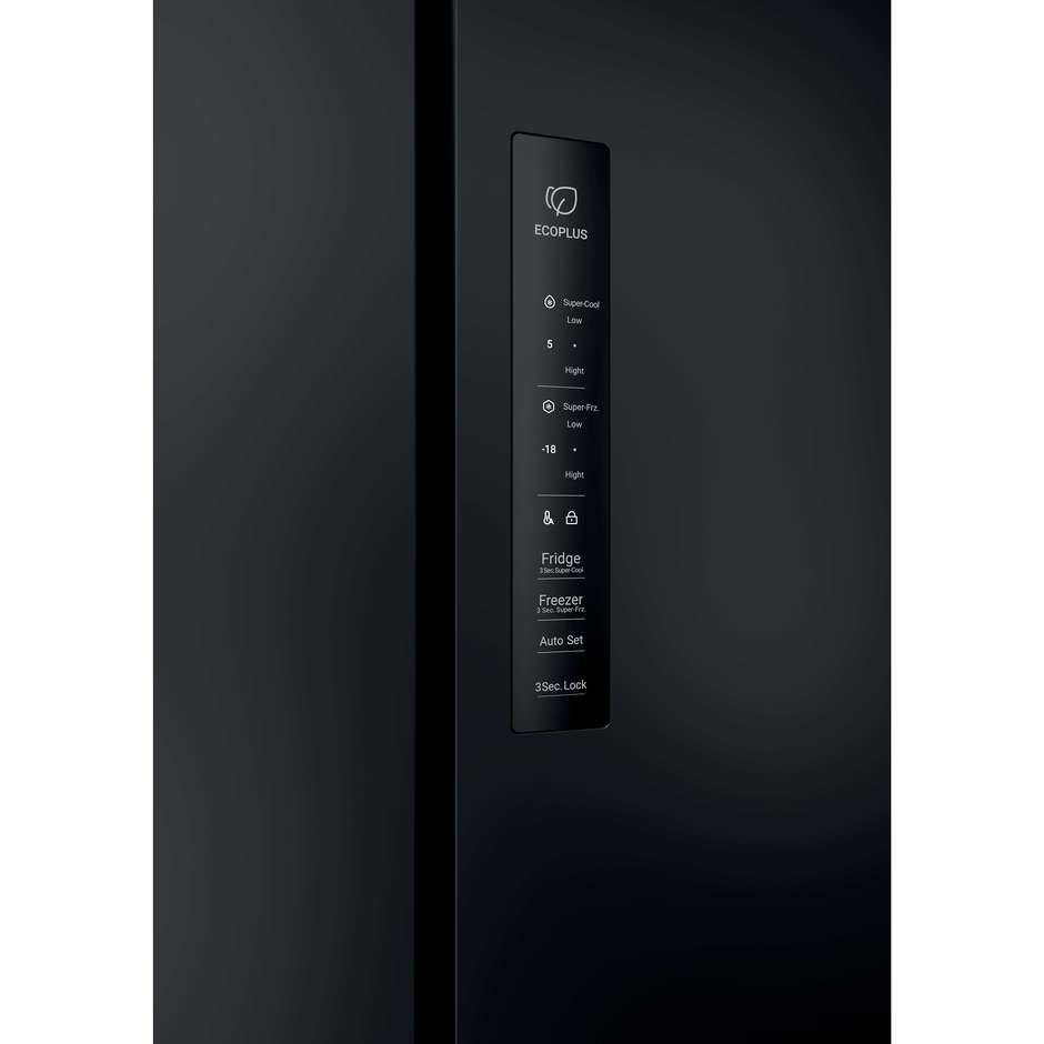 Haier HCR39F19ENPT Frigorifero Side-by-side Capacita 646 Lt Classe E Colore Nero