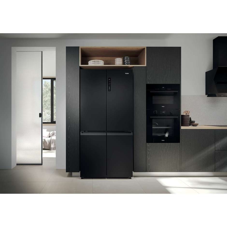Haier HCR39F19ENPT Frigorifero Side-by-side Capacita 646 Lt Classe E Colore Nero