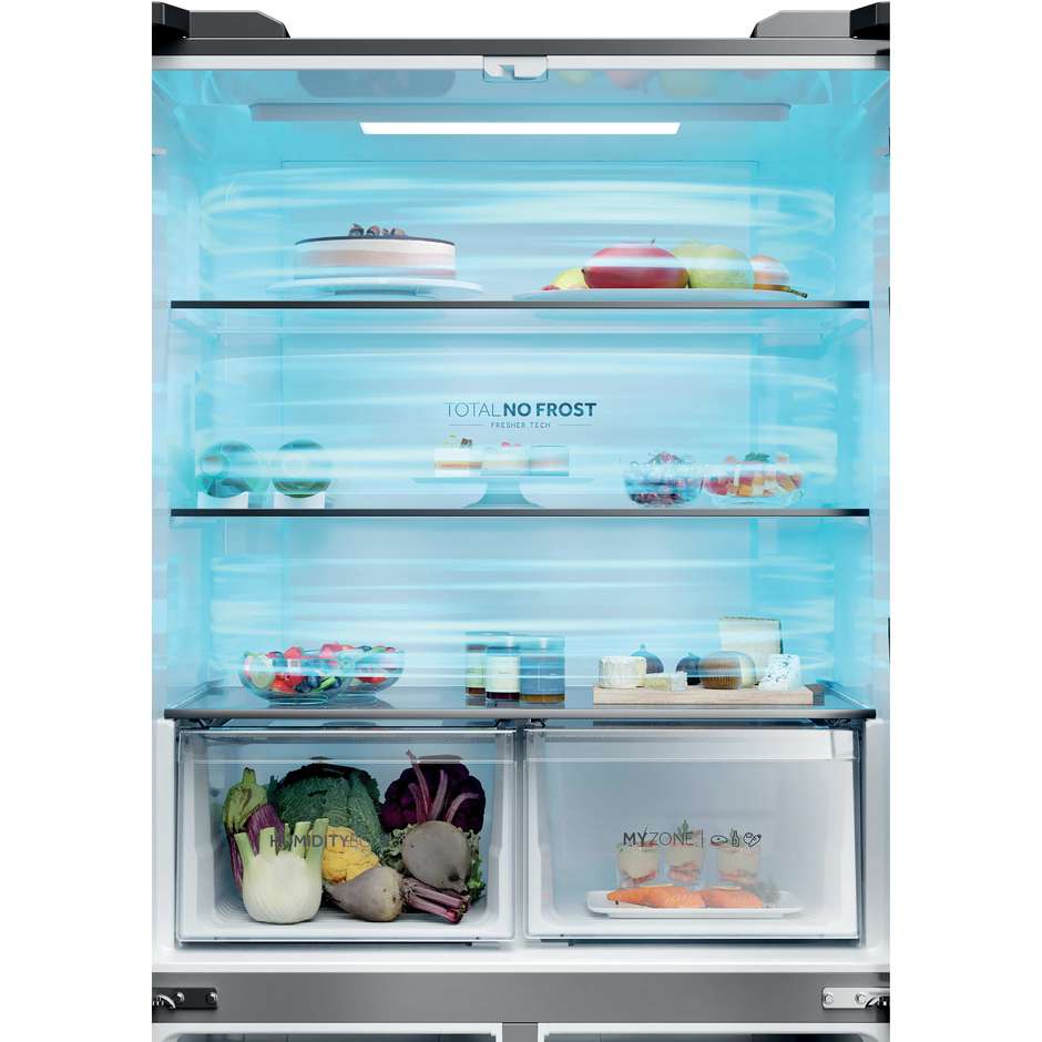 Haier HCR39F19ENPT Frigorifero Side-by-side Capacita 646 Lt Classe E Colore Nero