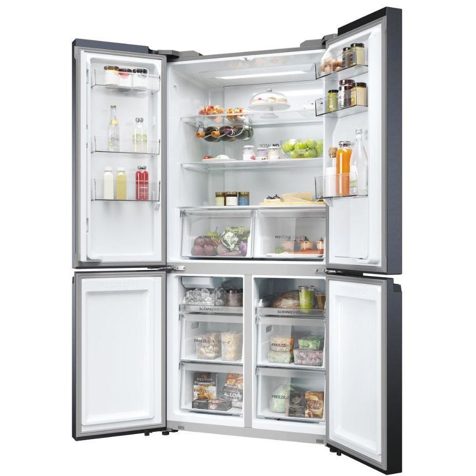 Haier HCR5919EHM Frigorifero Side by Side Americano 528 Litri Classe E Nero