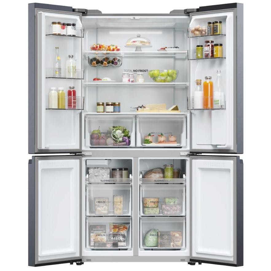 Haier HCR5919EHMB frigorifero 4 porte No Frost 528 L, dispenser acqua, classe E, nero