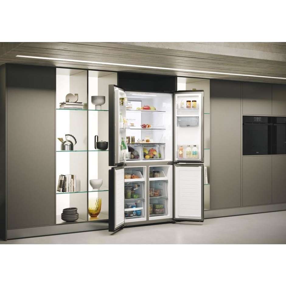 Haier HCR7818DWPT Frigorifero side-by-side Capacita 467 Lt Classe D Colore Nero