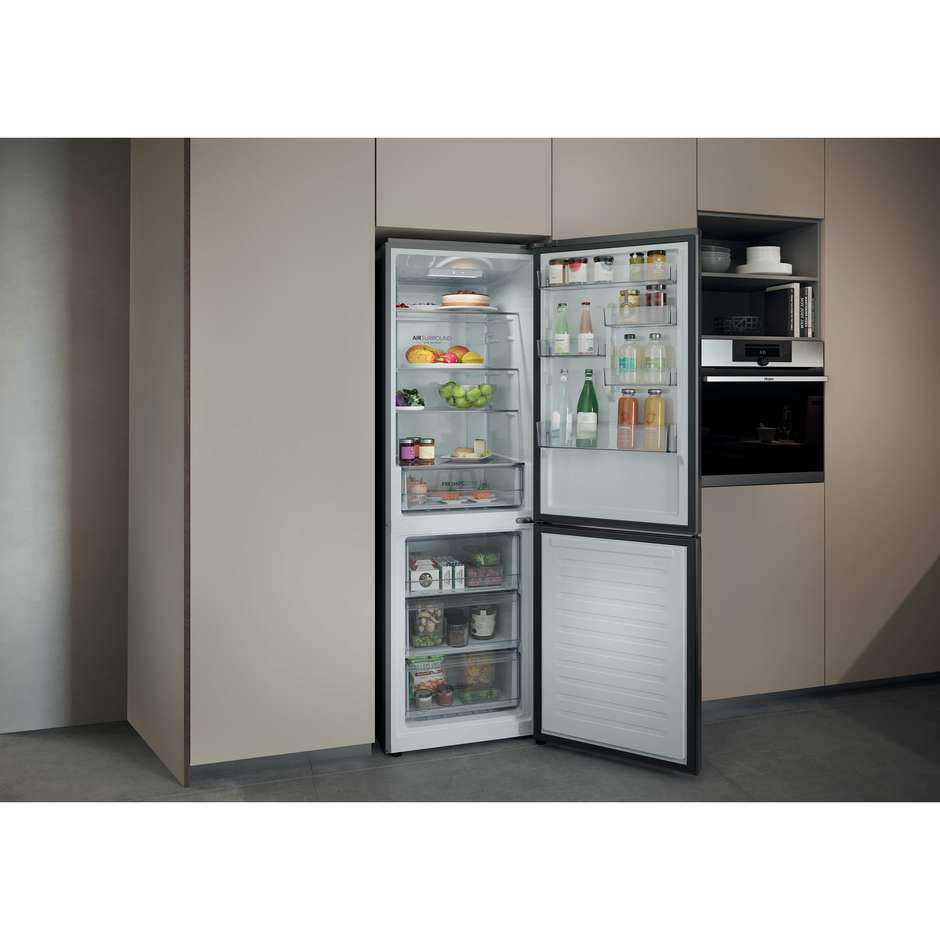 Haier HDPR1618ANPD Frigorifero Combinato Libera installazione Capacità 355 Lt Classe A Colore Acciaio inox