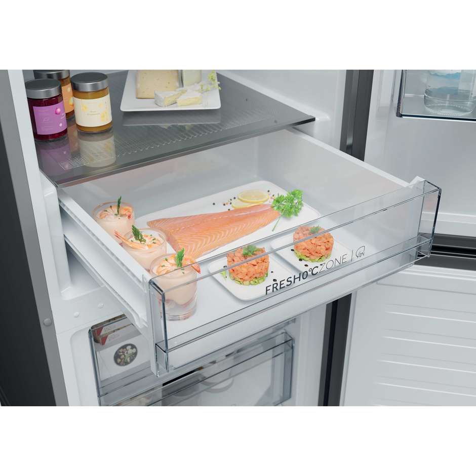 Haier HDPR1618CNPK Frigorifero Combinato Capacita 352 Lt Classe C Colore Acciaio inox
