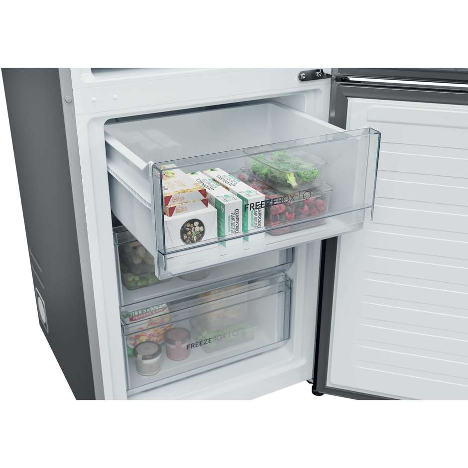 Haier HDPR1618CNPK Frigorifero Combinato Capacita 352 Lt Classe C Colore Acciaio inox