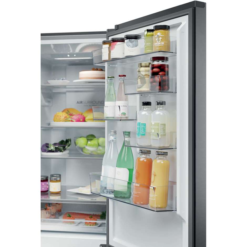 Haier HDPR1618CNPK frigorifero combinato No Frost, classe C, inox