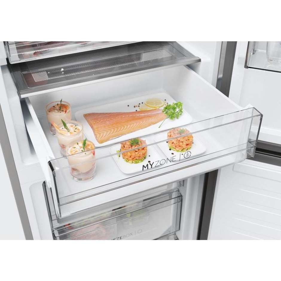 Haier HDPW7620ANPK Frigorifero Combinato 409 Litri Classe A Acciaio Inox