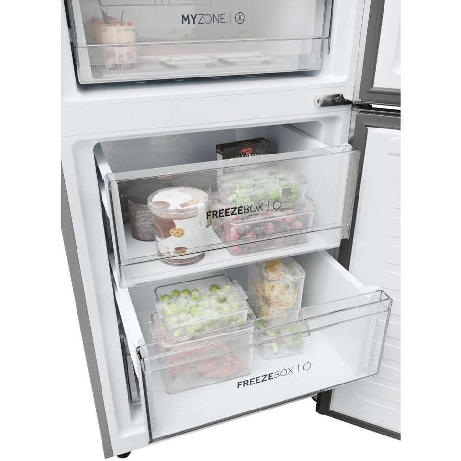 Haier HDPW7620ANPK Frigorifero Libera installazione Capacità 409 Lt Classe A Classe Acciaio inox