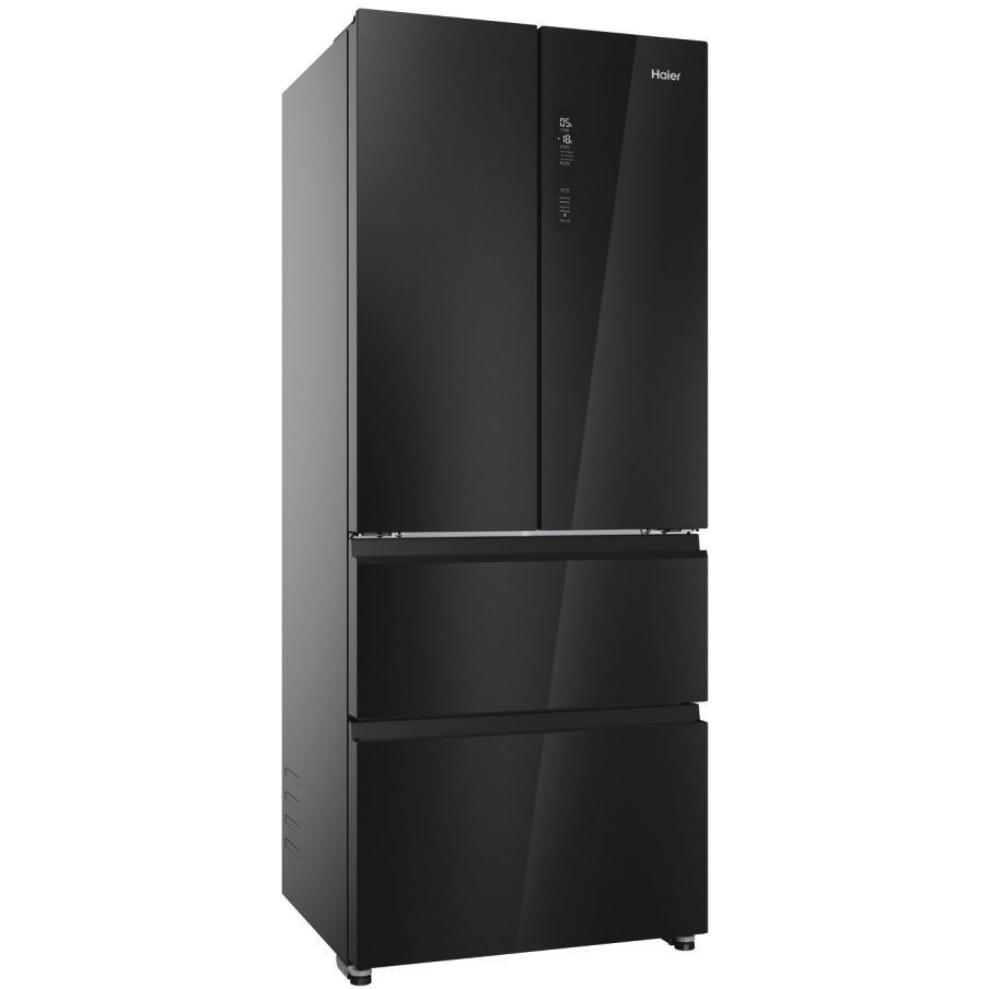 Haier HFR3718ENGB frigorifero French Door 4 porte No Frost 402 L, classe E, nero