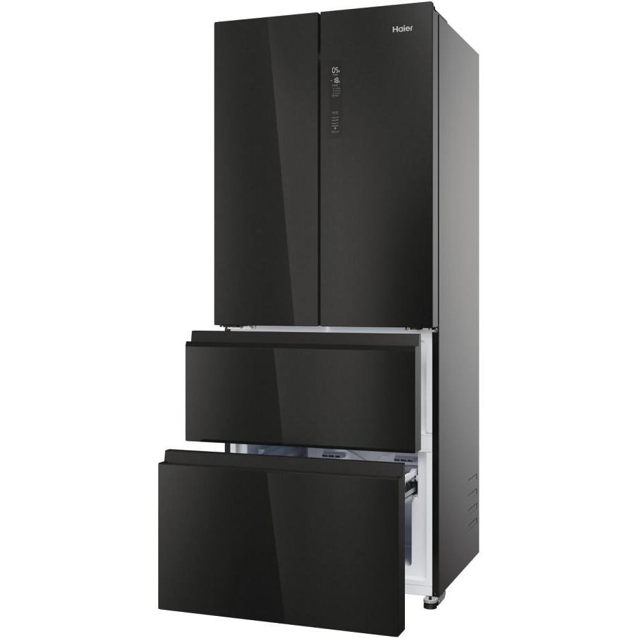 Haier HFR3718ENGB frigorifero French Door 4 porte No Frost 402 L, classe E, nero