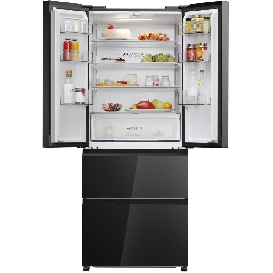 Haier HFR3718ENGB Frigorifero Side by Side Americano 402 Litri Classe E Nero