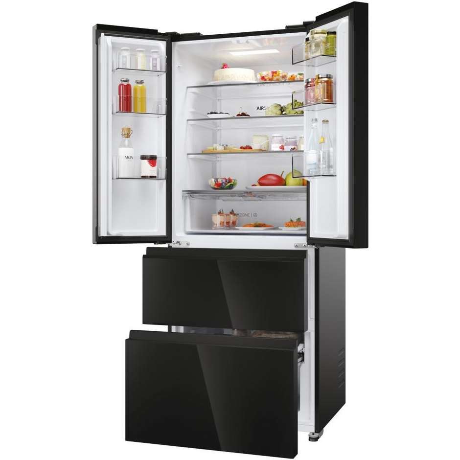 Haier HFR3718ENGB Frigorifero Side by Side Americano 402 Litri Classe E Nero