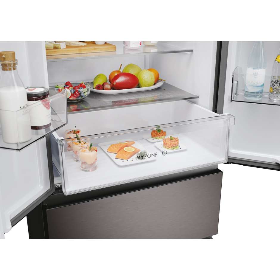 Haier HFR3718ENMD Frigorifero Combinato No Frost 402 L 4 Porte Inox