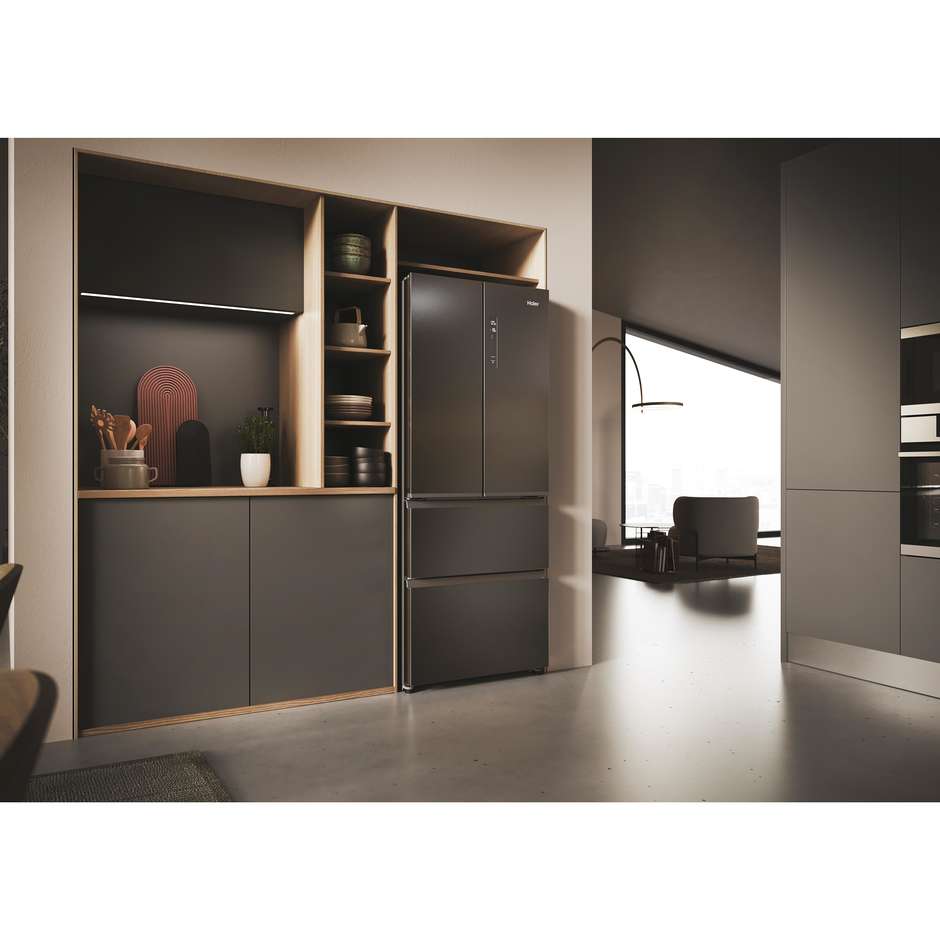 Haier HFR3718ENMD Frigorifero Combinato No Frost 402 L 4 Porte Inox