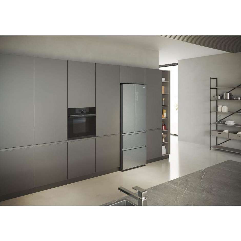 Haier HFR5719ENMG Frigorifero side-by-side Libera installazione Capacita 446 Lt Classe E Colore Argento