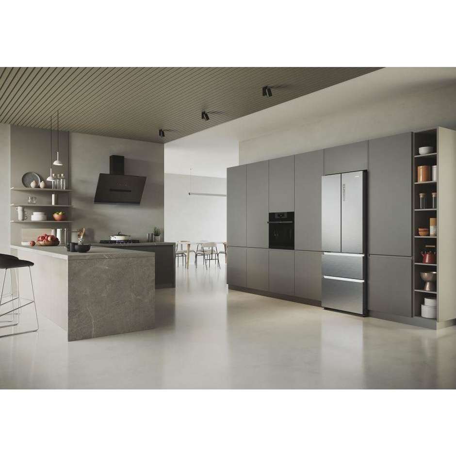 Haier HFR5719ENMG Frigorifero side-by-side Libera installazione Capacita 446 Lt Classe E Colore Argento