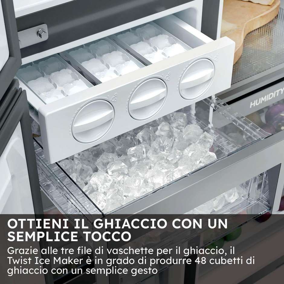 Haier HSPR79F18EWMB Frigorifero Side By Side Capacita 573 Lt Classe E Colore Nero