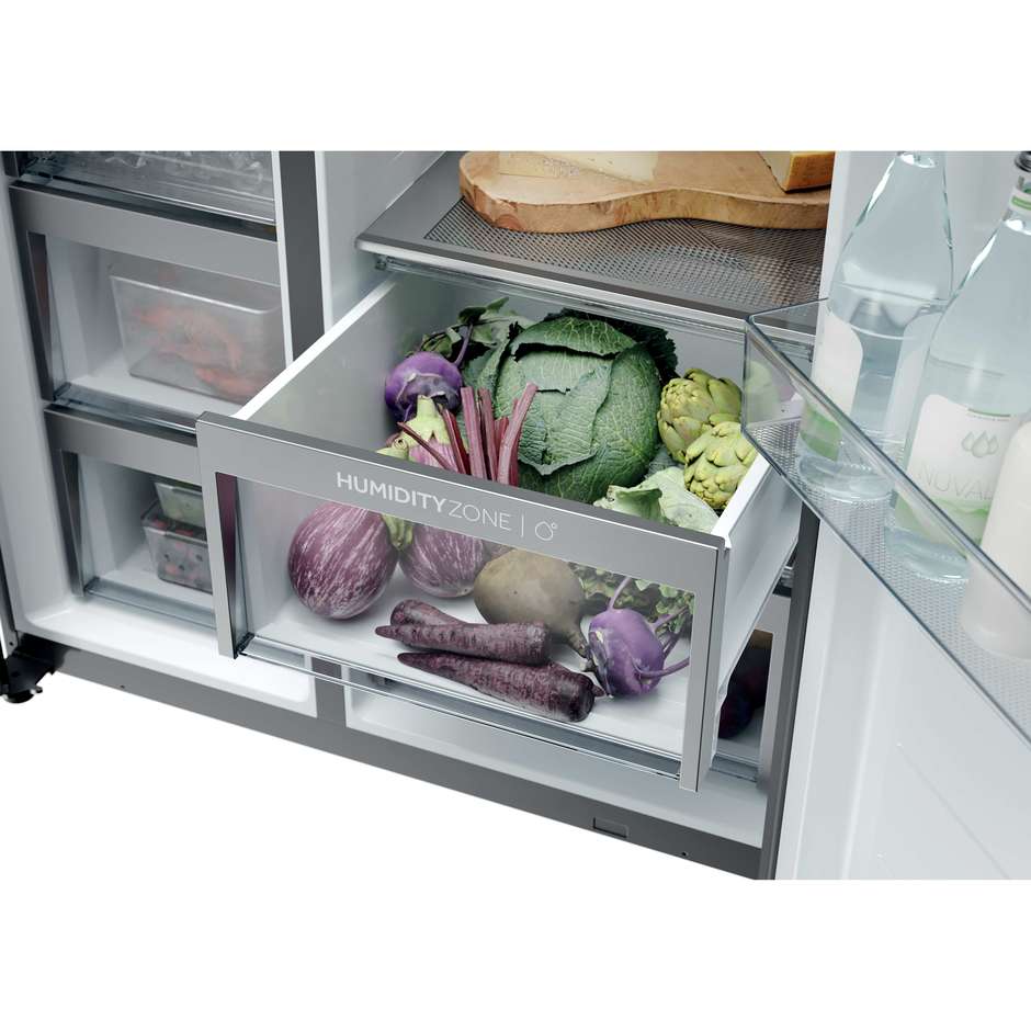 Haier HSPR79F18EWMB Frigorifero Side By Side Capacita 573 Lt Classe E Colore Nero