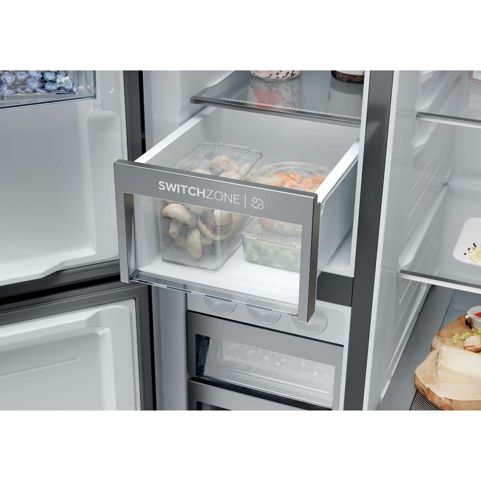 Haier HSPR79F18EWMB Frigorifero Side By Side Capacita 573 Lt Classe E Colore Nero