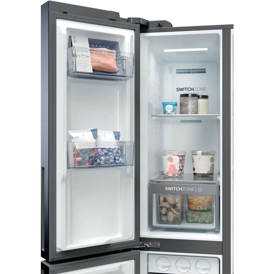 Haier HSPR79F18EWMB Frigorifero Side By Side Capacita 573 Lt Classe E Colore Nero