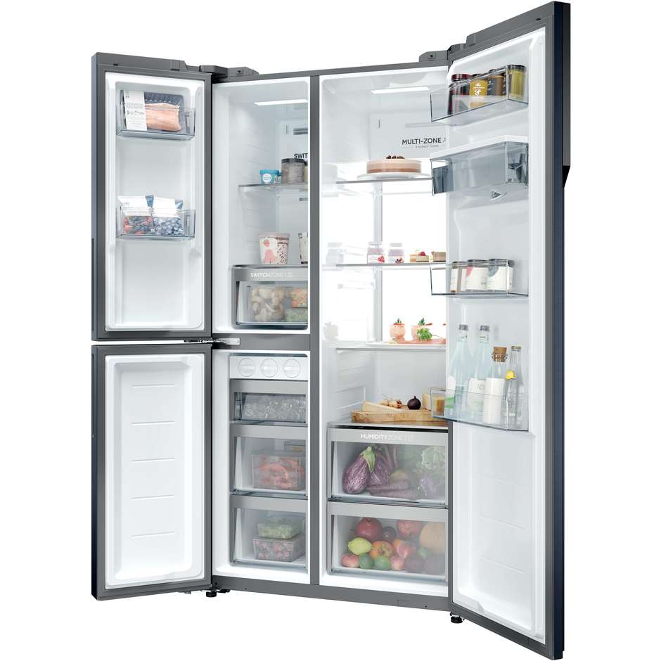 Haier HSPR79F18EWMB Frigorifero Side By Side Capacita 573 Lt Classe E Colore Nero