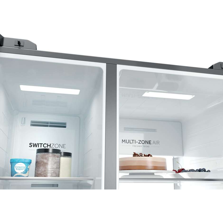 Haier HSPR79F18EWMB Frigorifero Side By Side Capacita 573 Lt Classe E Colore Nero