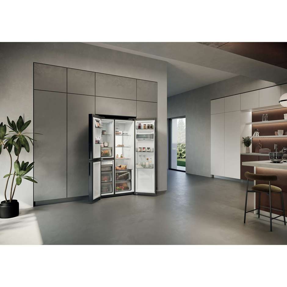 Haier HSPR79F18EWMB Frigorifero Side By Side Capacita 573 Lt Classe E Colore Nero