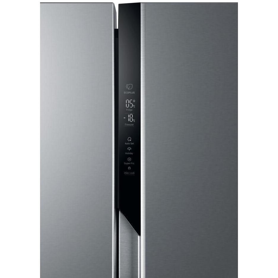 Haier HSR3918ENP Frigorifero Side-by-side Libera installazione Capacita 528 Lt Classe E Colore Argento