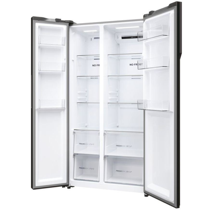 Haier HSR5918DNMP Frigorifero Side by Side Americano 528 Litri Classe D Acciaio Inox