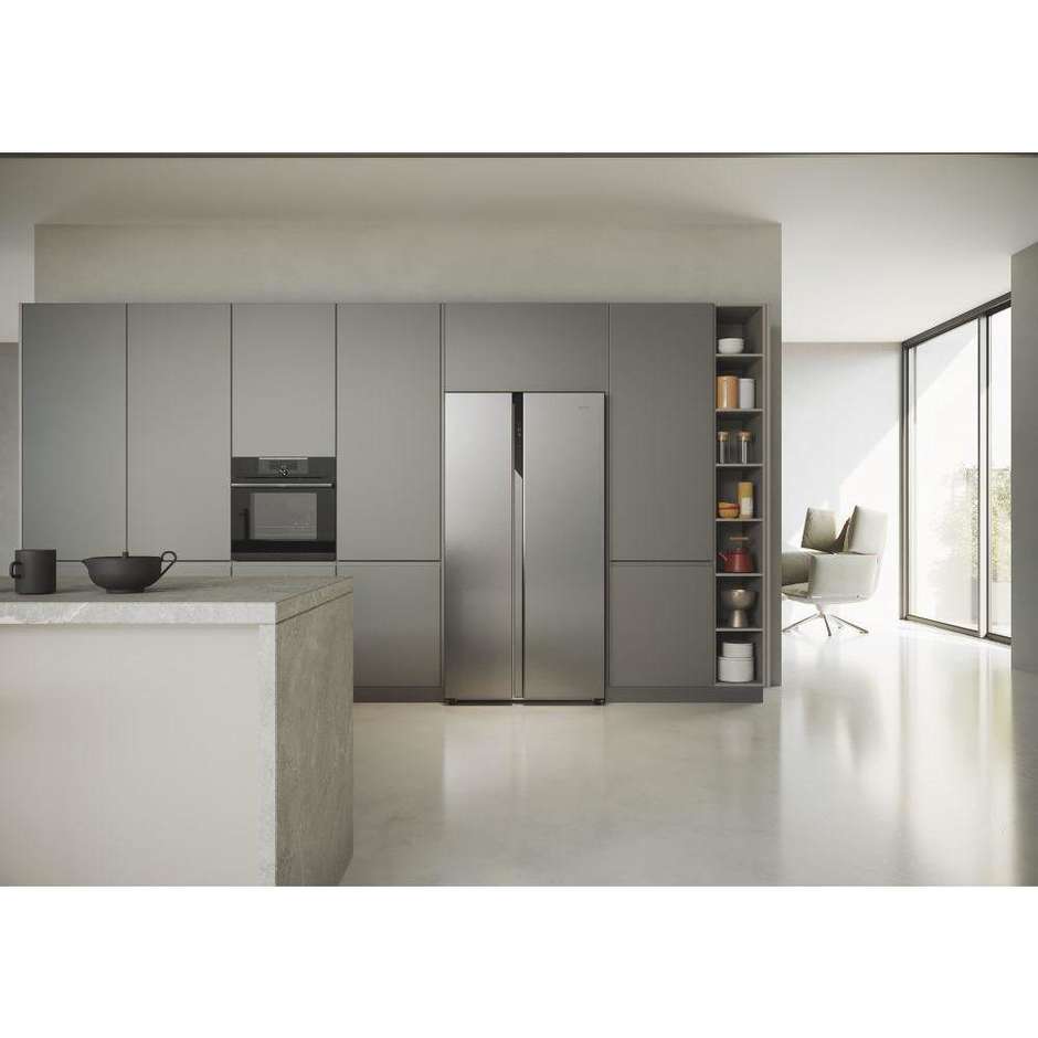 Haier HSR5918DNMP Frigorifero side-by-side Capacita 528 Lt Classe D Colore Acciaio inox