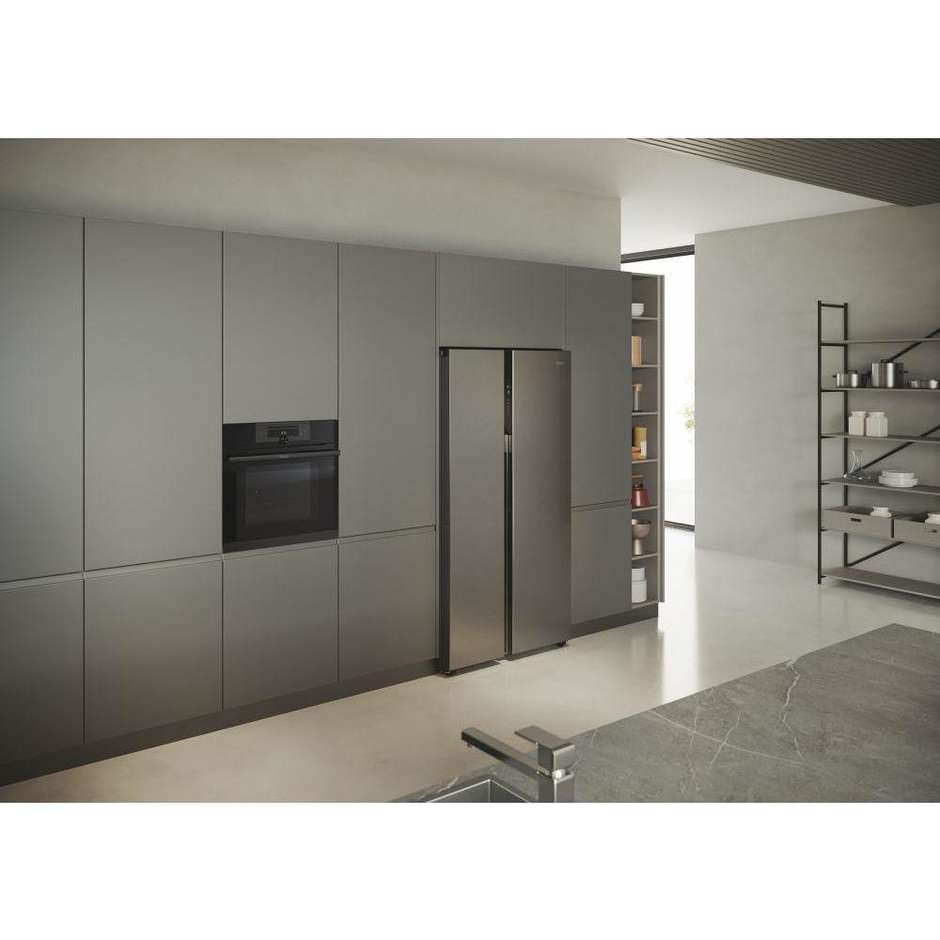 Haier HSR5918DNMP Frigorifero side-by-side Capacita 528 Lt Classe D Colore Acciaio inox