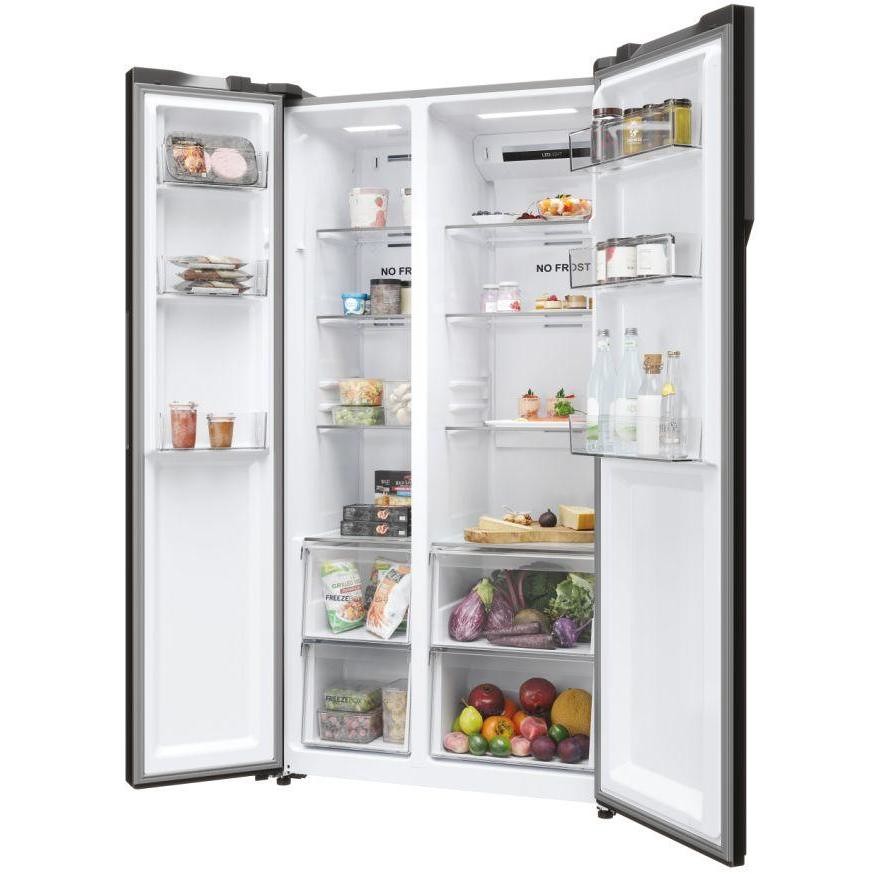 Haier HSR5918DNMP Frigorifero side-by-side Capacità 528 Lt Classe D Colore Acciaio inox