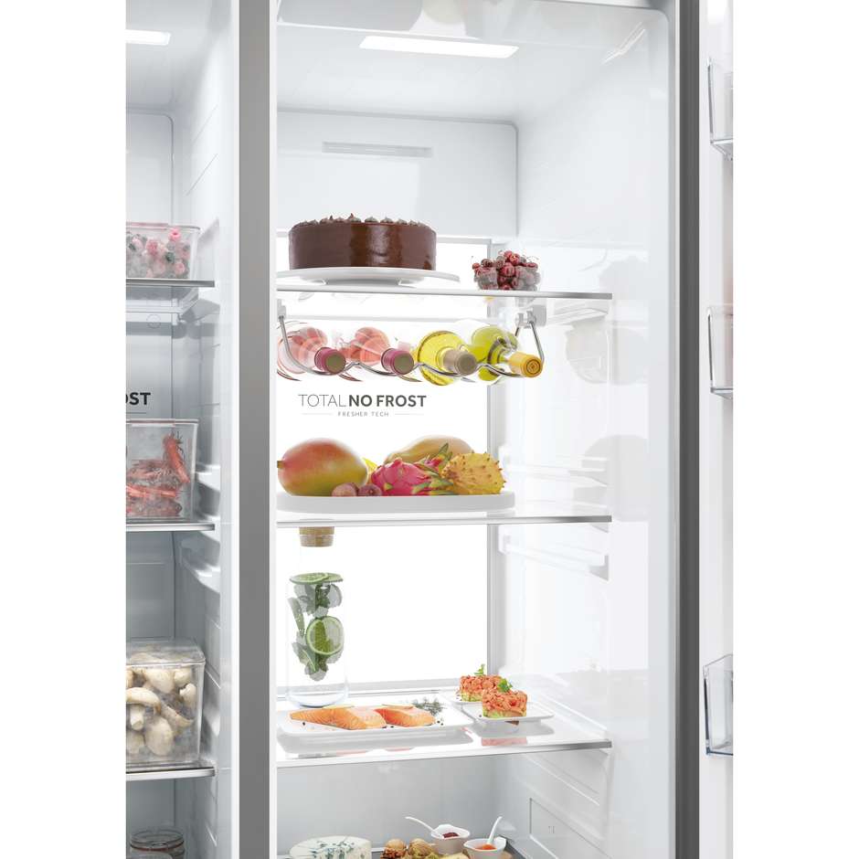 Haier HSW79F18ANMM Frigorifero side-by-side Incasso Capacita 611 Lt Classe A Colore Acciaio inox